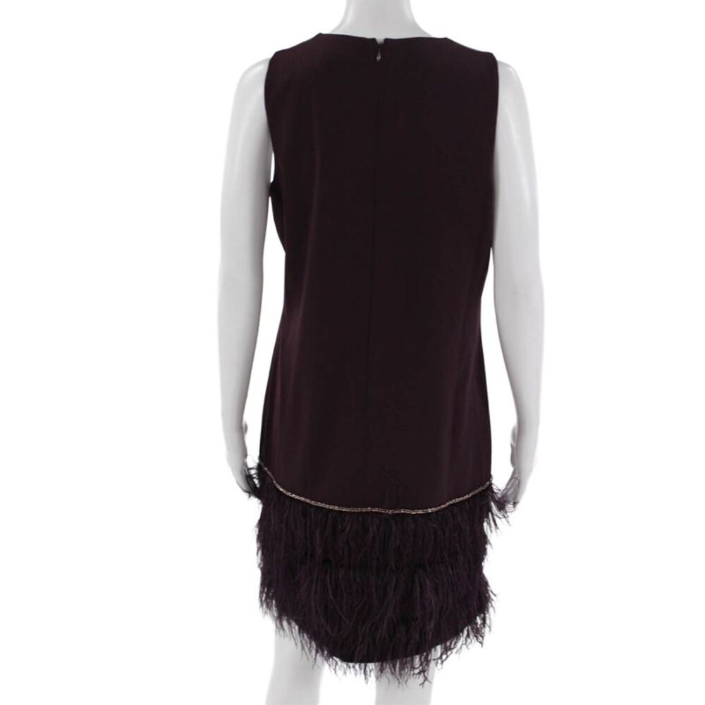 Tahari Womens Shift Dress Purple Sleeveless Round Neck Zip Short Size 10 - Picture 3 of 7